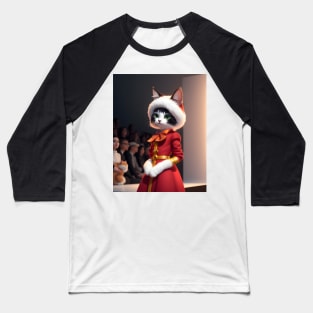 Cat Model - Modern digital art Baseball T-Shirt